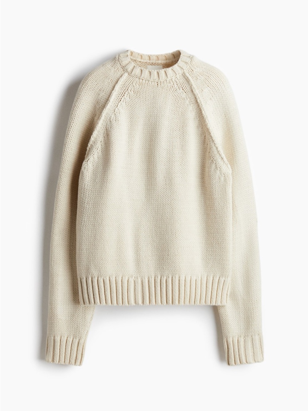 H&M Cream Raglan-Sleeved Sweater - Picture 2 of 8